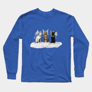 Angel Kitty Cats Choir Long Sleeve T-Shirt